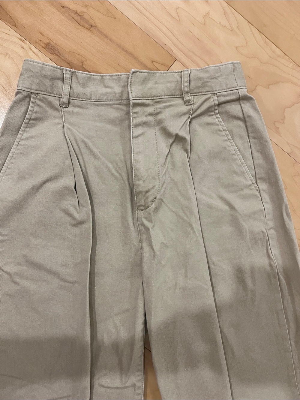 BDG Pleated Chinos in Light Khaki